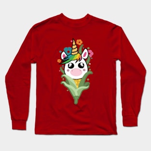 CUTE AND FUNNY UNICORN Long Sleeve T-Shirt